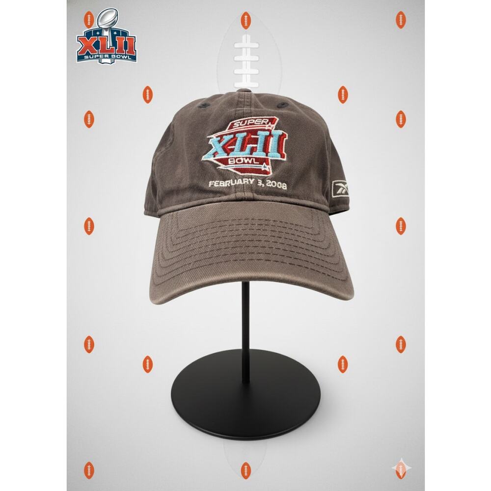Reebok Super Bowl XLII 2008 Embroidered Adjustable Cap Hat OS